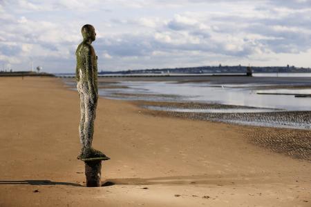 Another Place - Crosby Beach by Antony Gormely . Photography by Paul Pickard
